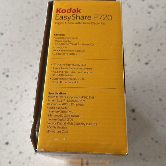 Kodak EasyShare P720 Digital Frame 7” with Home Decor Kit NOB - Picture 5 of 8